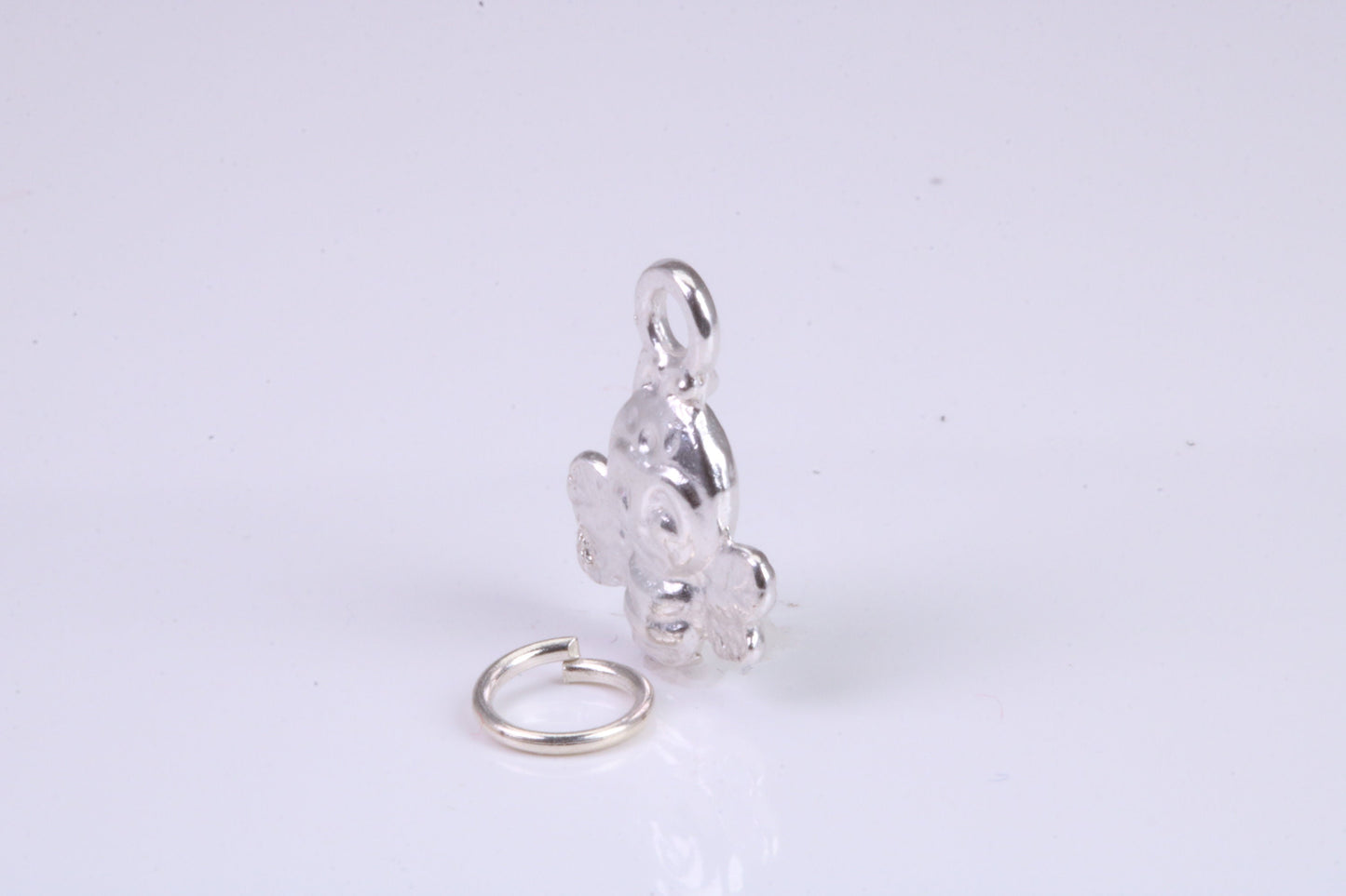 Bird Charm, Traditional Charm, Made from Solid 925 Grade Sterling Silver, Complete with Attachment Link