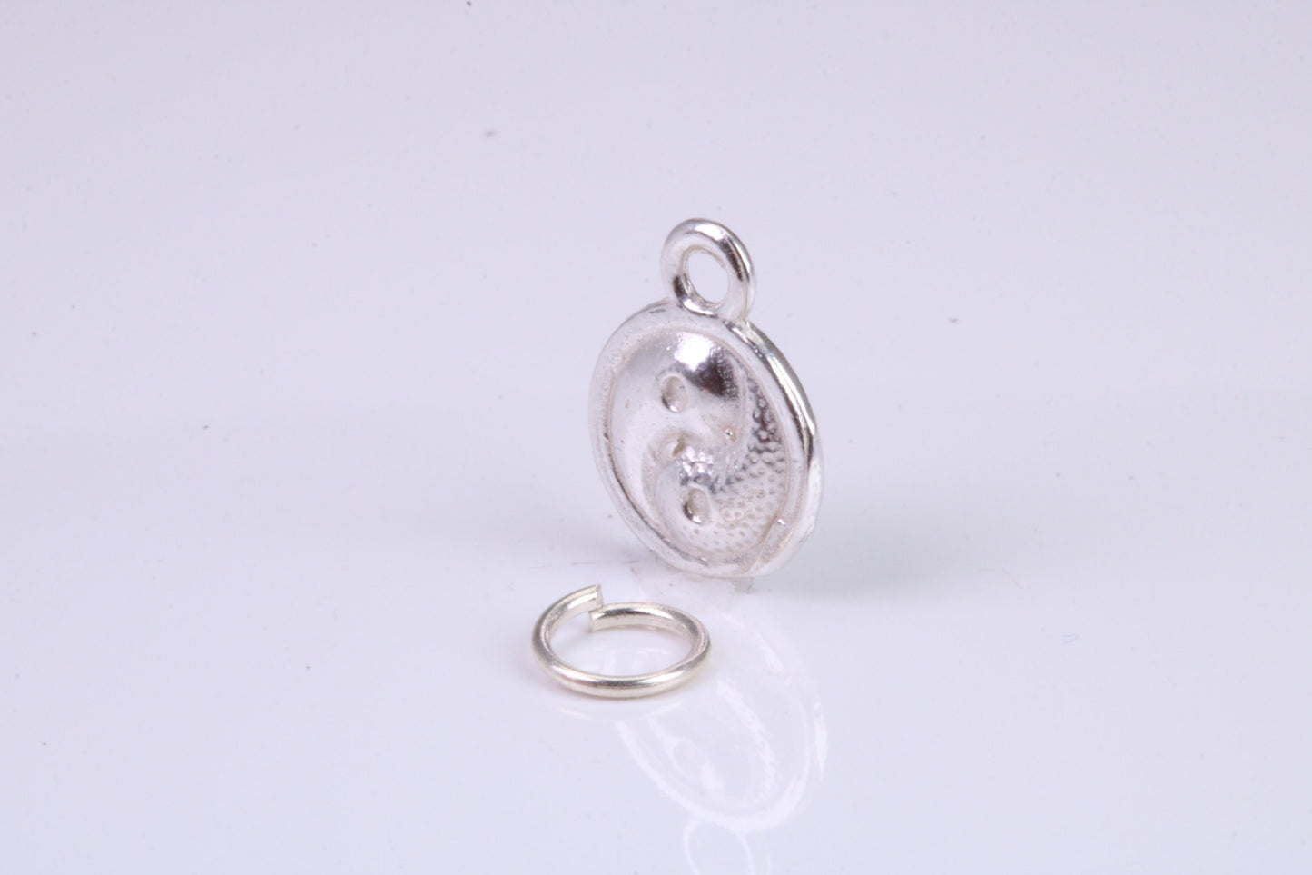 Ying and Yang Charm, Traditional Charm, Made from Solid 925 Grade Sterling Silver, Complete with Attachment Link