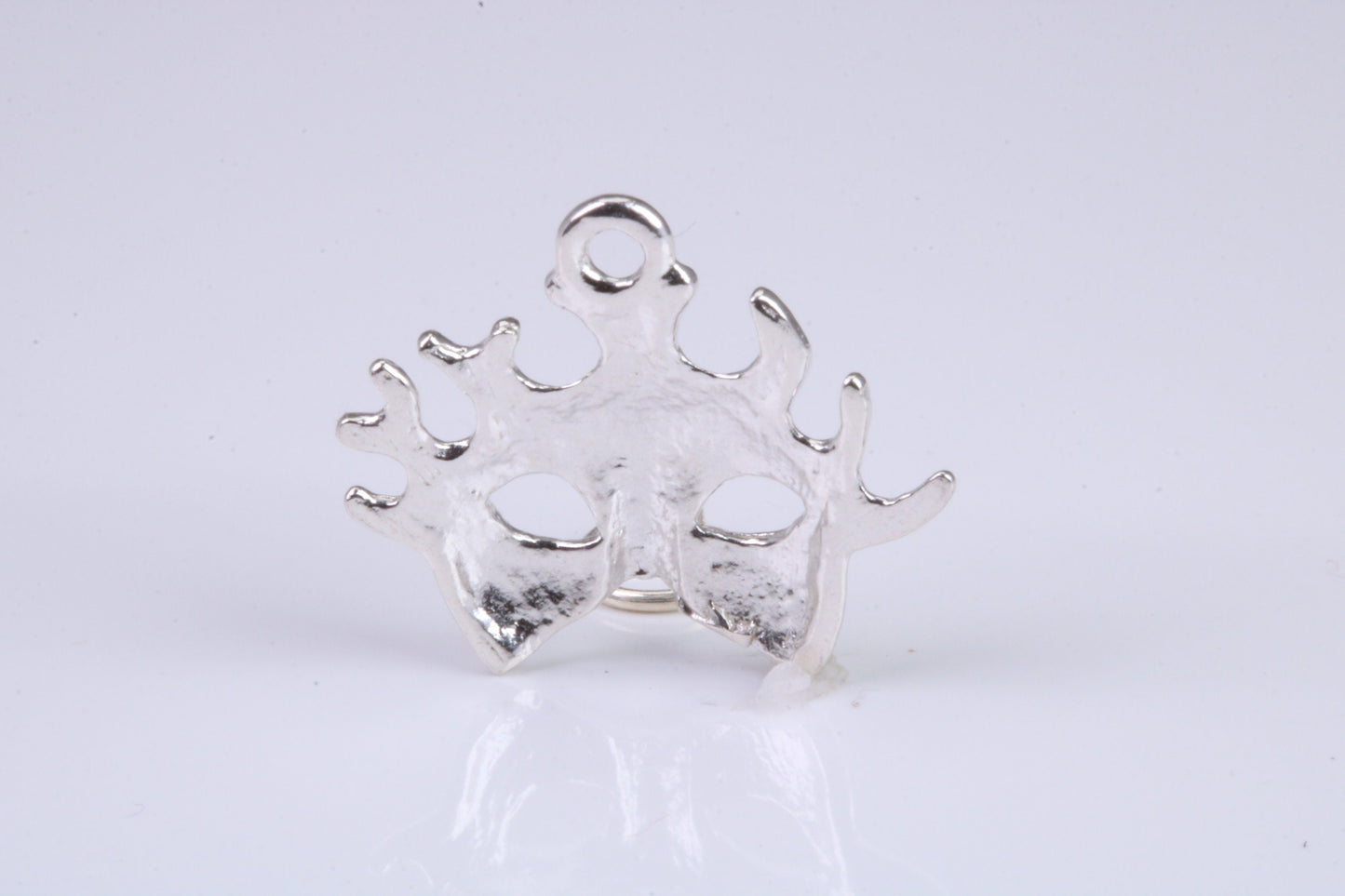 Pantomime Mask Charm, Traditional Charm, Made from Solid 925 Grade Sterling Silver, Complete with Attachment Link