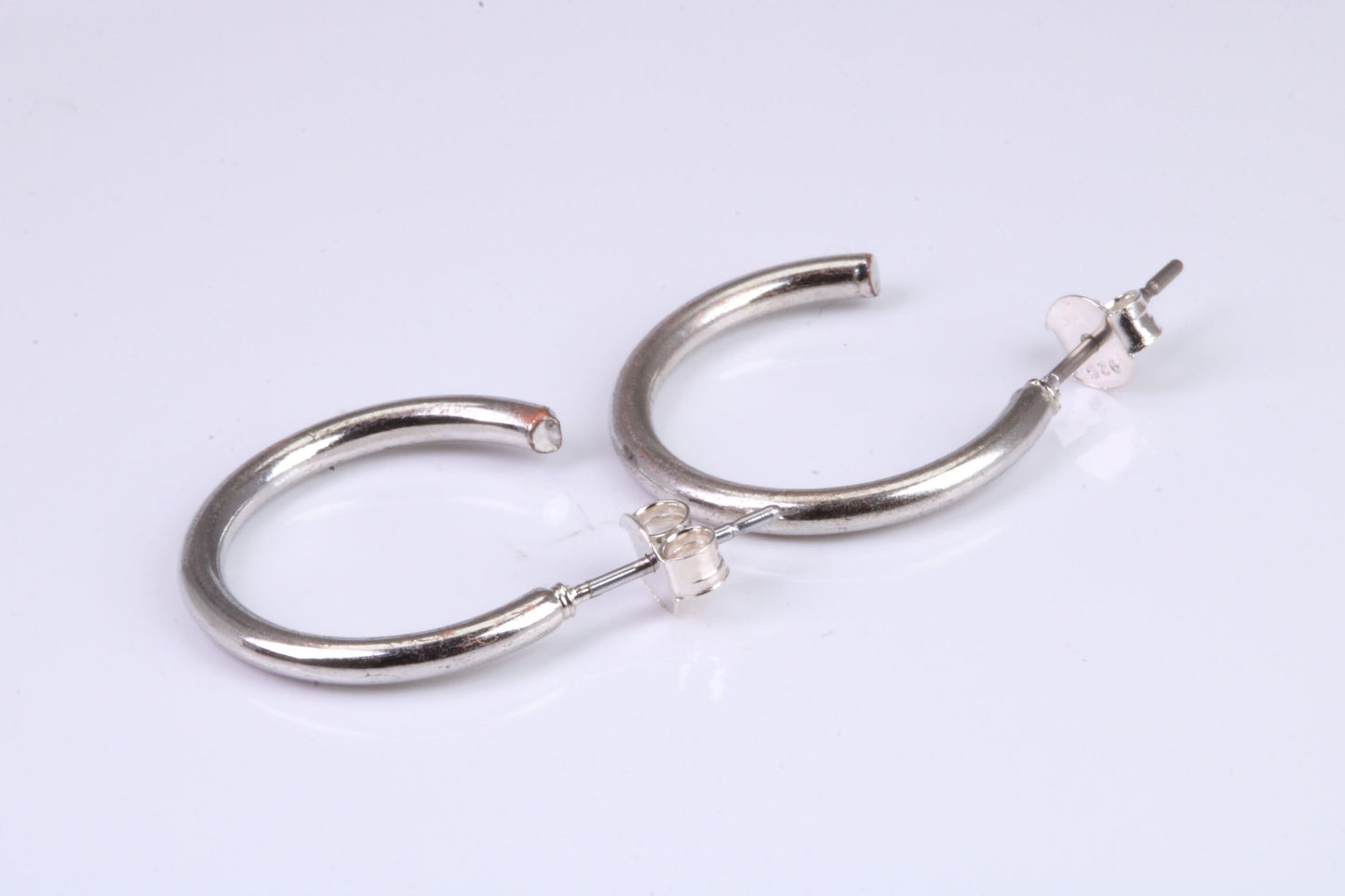 20 mm Round Creole Hoop Earrings Made from 925 Grade Sterling Silver