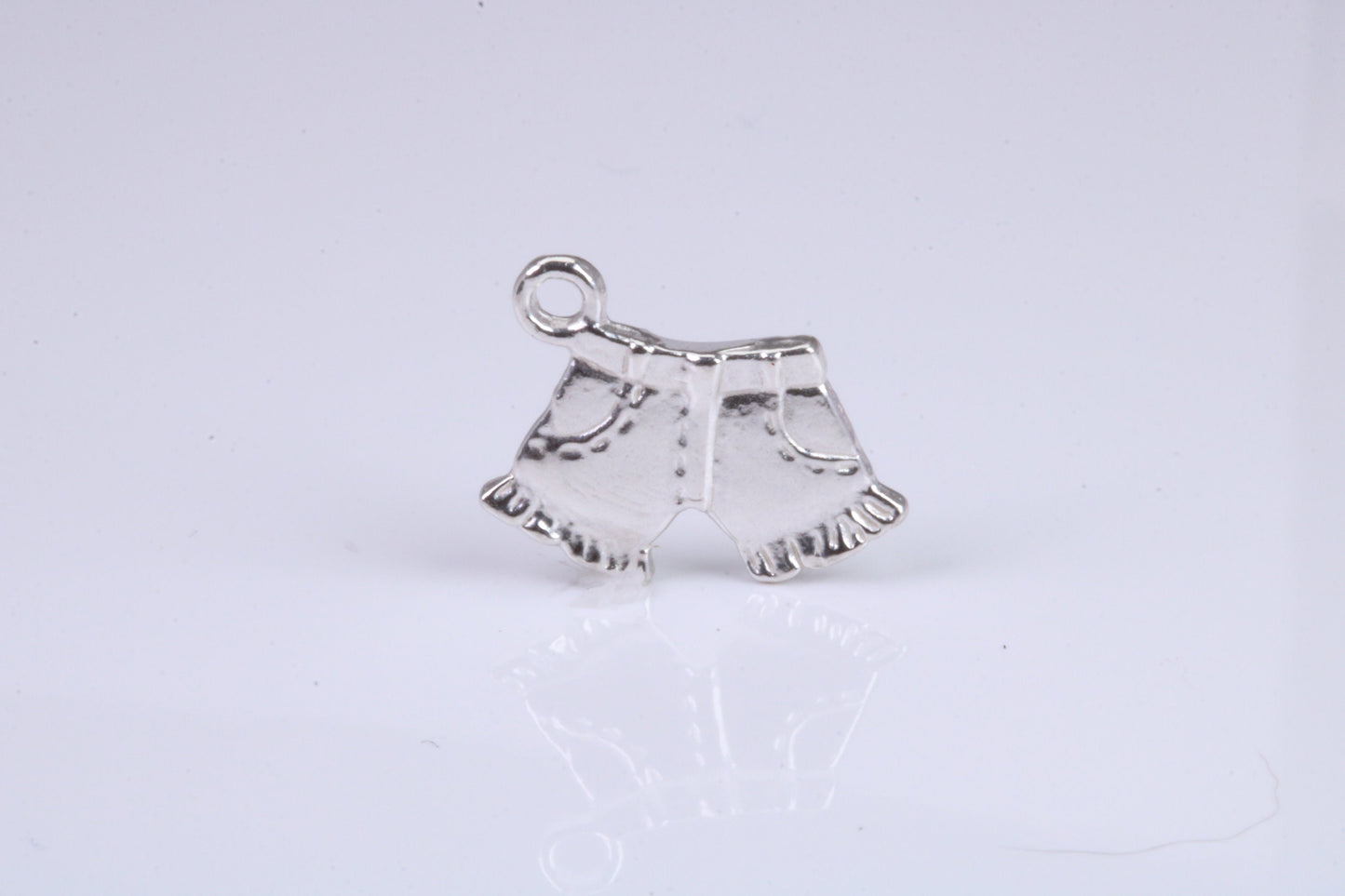 Shorts Charm, Traditional Charm, Made from Solid 925 Grade Sterling Silver, Complete with Attachment Link