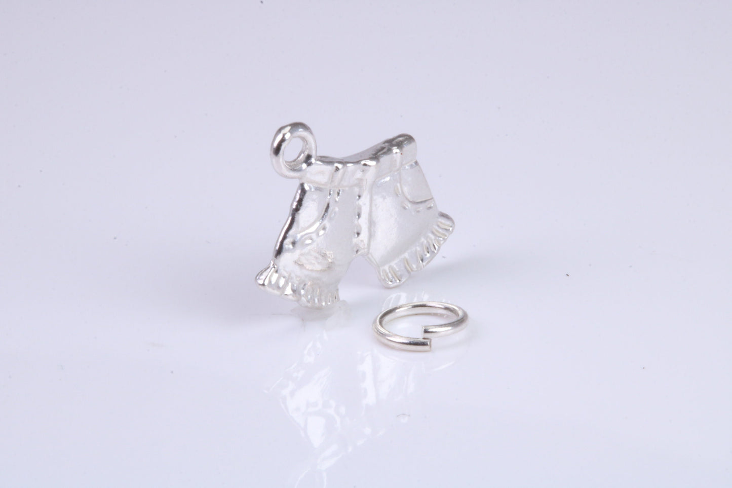 Shorts Charm, Traditional Charm, Made from Solid 925 Grade Sterling Silver, Complete with Attachment Link