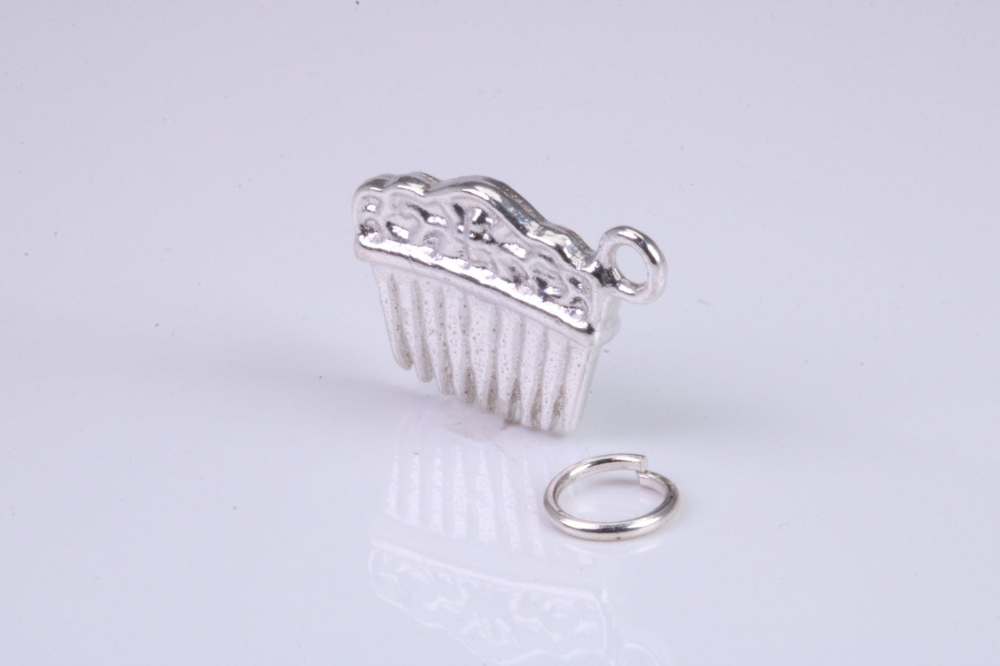 Hair Comb Charm, Traditional Charm, Made from Solid 925 Grade Sterling Silver, Complete with Attachment Link