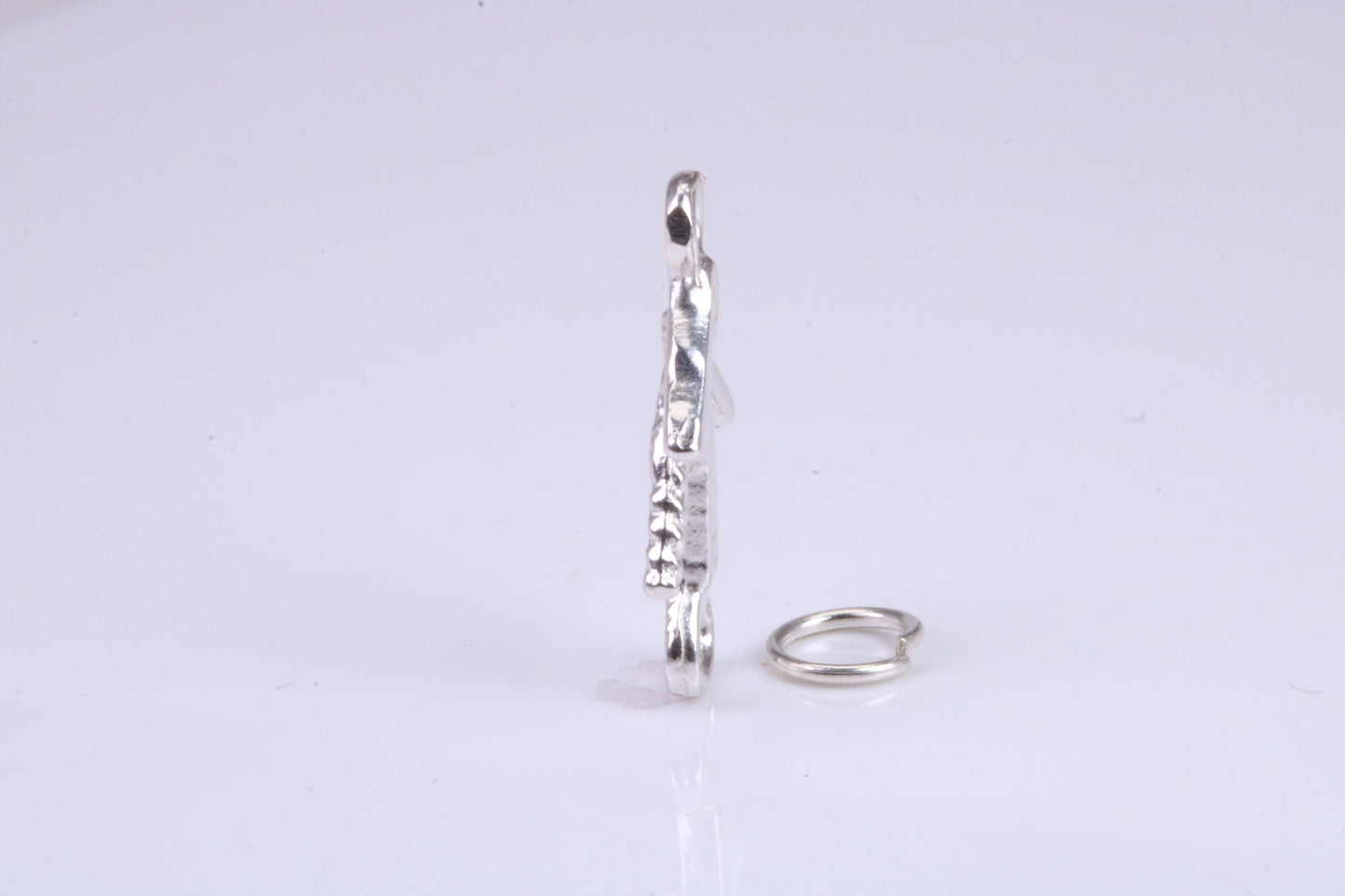 Wine Bottle Opener Charm, Traditional Charm, Made from Solid 925 Grade Sterling Silver, Complete with Attachment Link