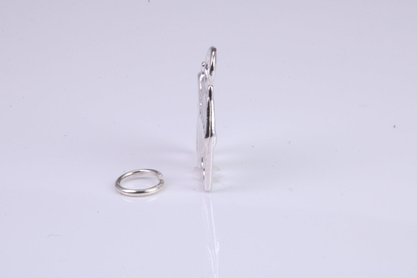 Log Cabin Charm, Traditional Charm, Made from Solid 925 Grade Sterling Silver, Complete with Attachment Link
