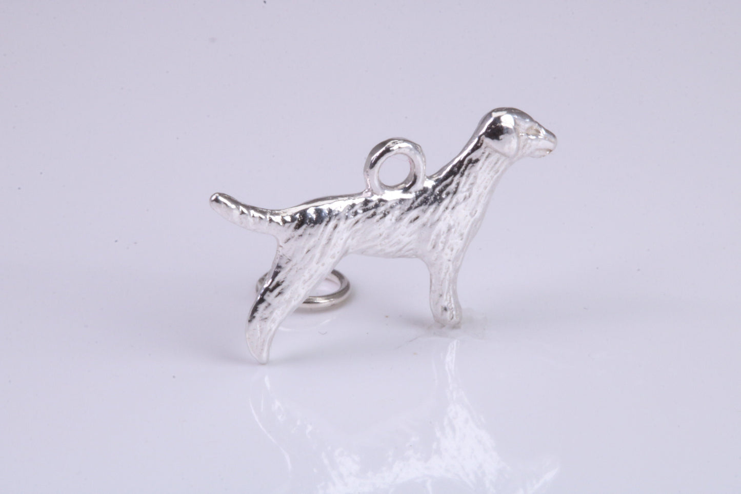 Pointer Dog Charm, Traditional Charm, Made from Solid 925 Grade Sterling Silver, Complete with Attachment Link