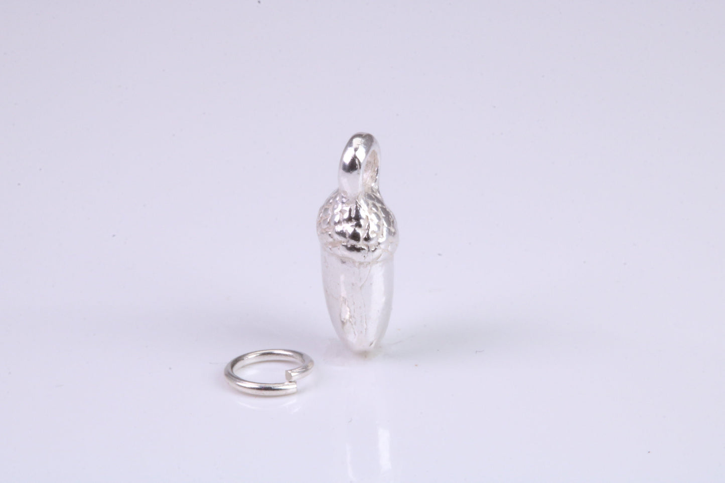 Acorn Charm, Traditional Charm, Made from Solid 925 Grade Sterling Silver, Complete with Attachment Link