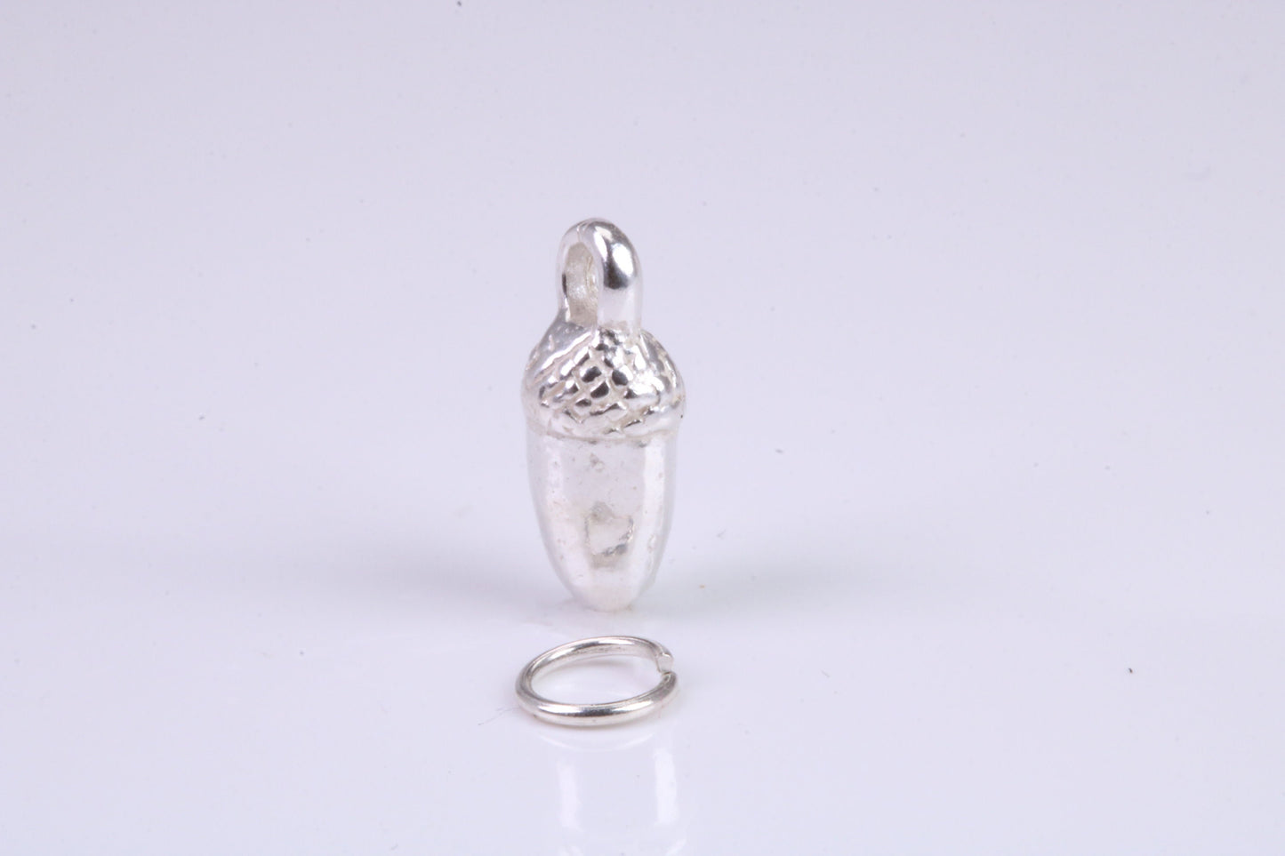 Acorn Charm, Traditional Charm, Made from Solid 925 Grade Sterling Silver, Complete with Attachment Link
