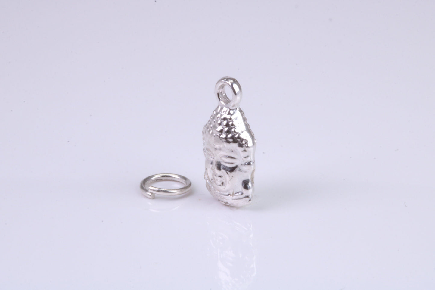 Buddha Charm, Traditional Charm, Made from Solid 925 Grade Sterling Silver, Complete with Attachment Link