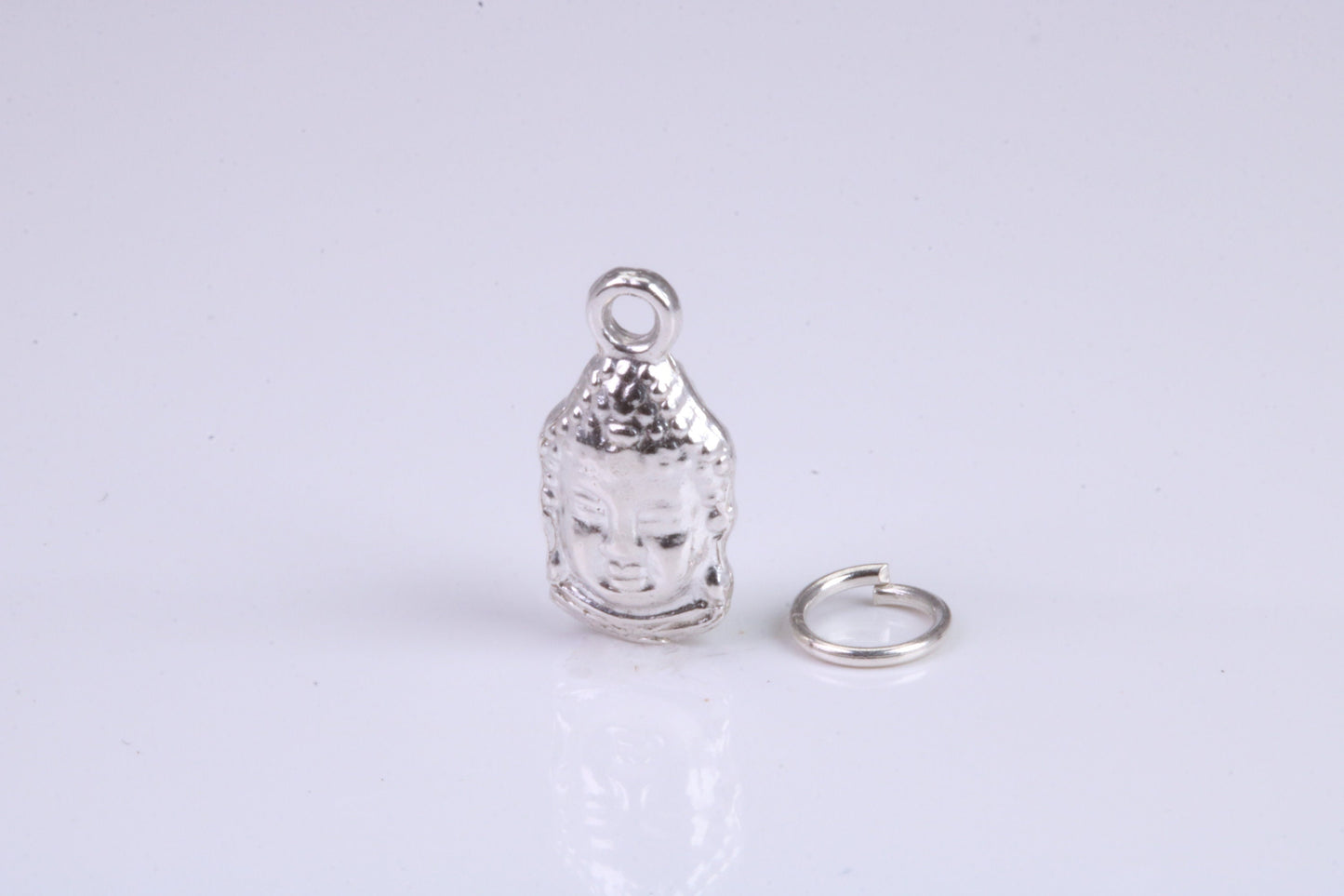 Buddha Charm, Traditional Charm, Made from Solid 925 Grade Sterling Silver, Complete with Attachment Link