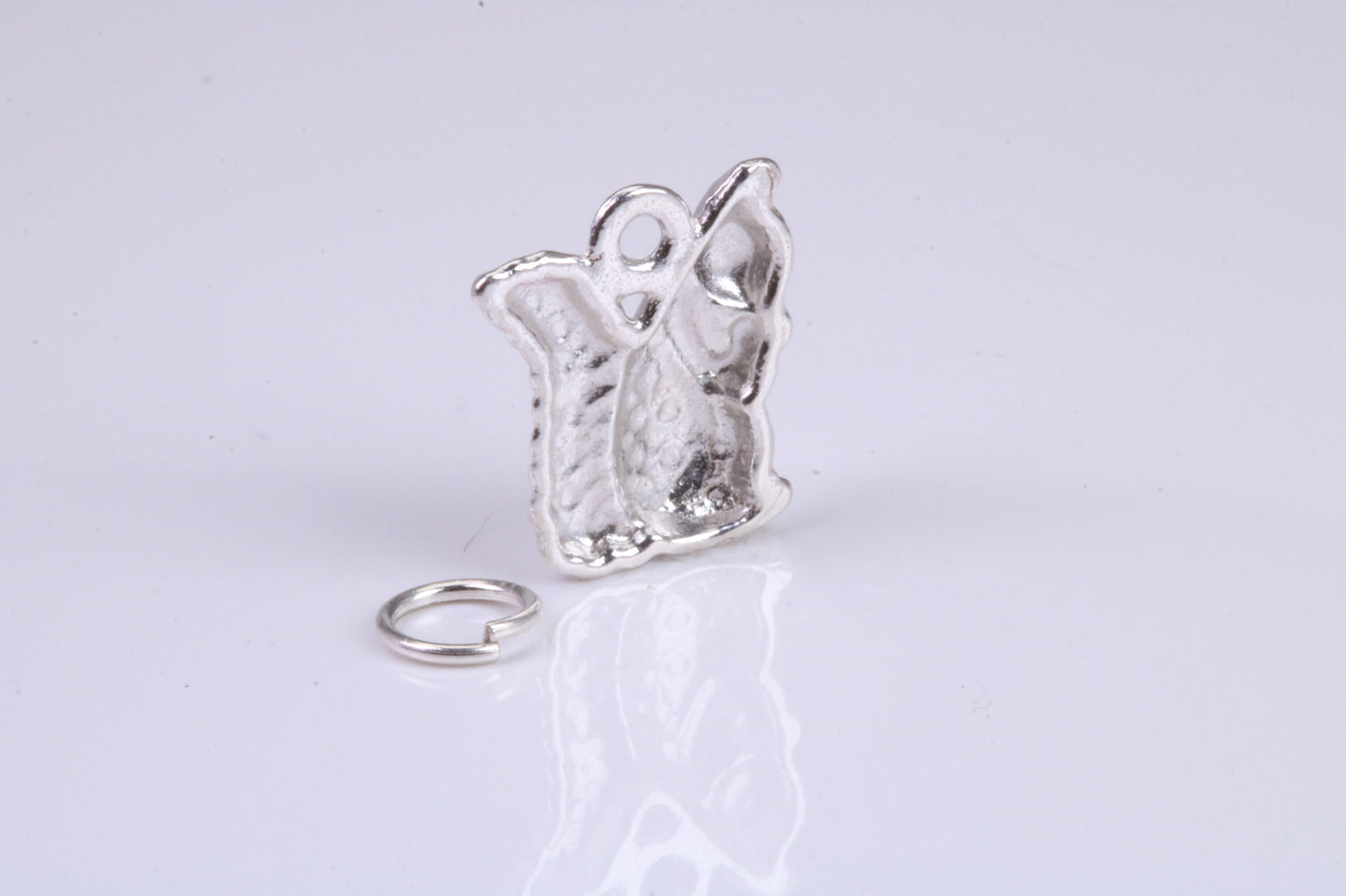 Squirrel Charm, Traditional Charm, Made from Solid 925 Grade Sterling Silver, Complete with Attachment Link