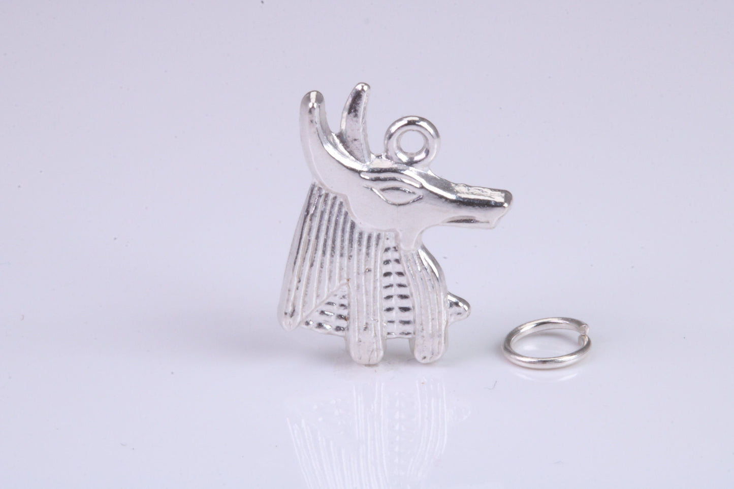 Egyptian Horus Charm, Traditional Charm, Made from Solid 925 Grade Sterling Silver, Complete with Attachment Link