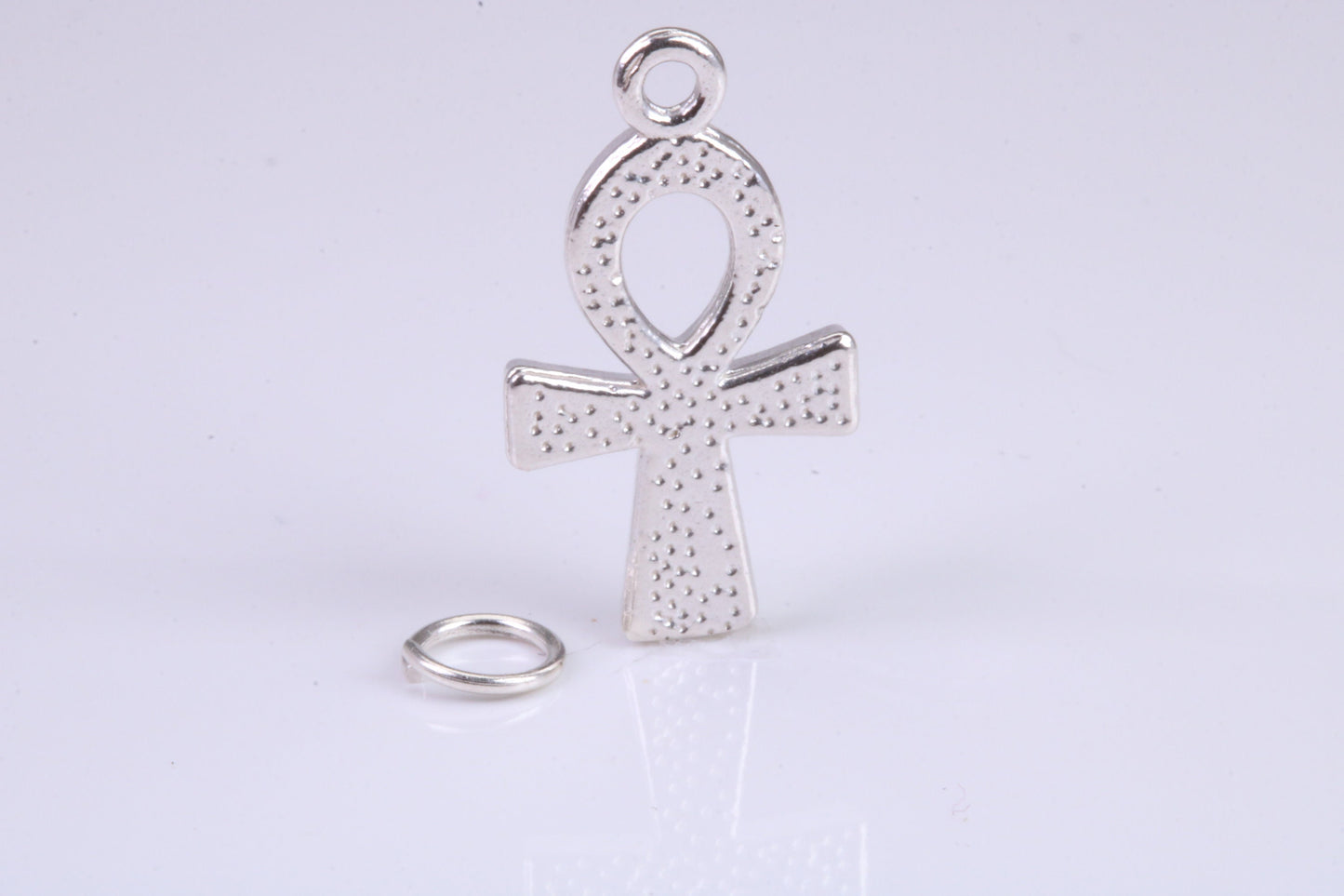 Ankh Cross Charm, Traditional Charm, Made from Solid 925 Grade Sterling Silver, Complete with Attachment Link