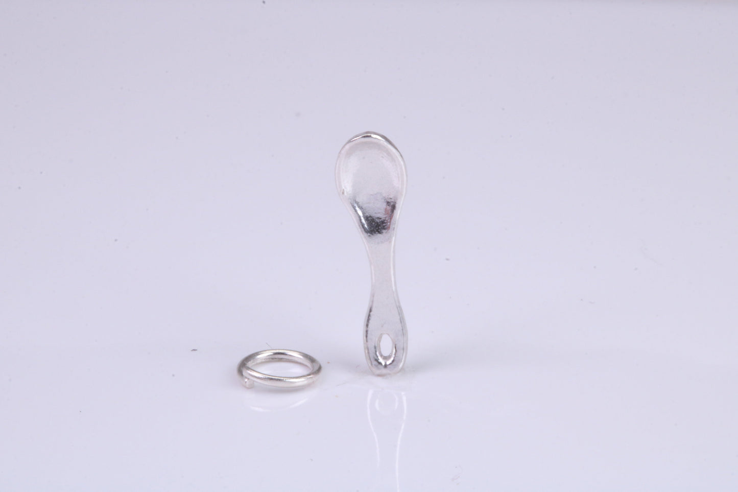 Spoon Charm, Traditional Charm, Made from Solid 925 Grade Sterling Silver, Complete with Attachment Link