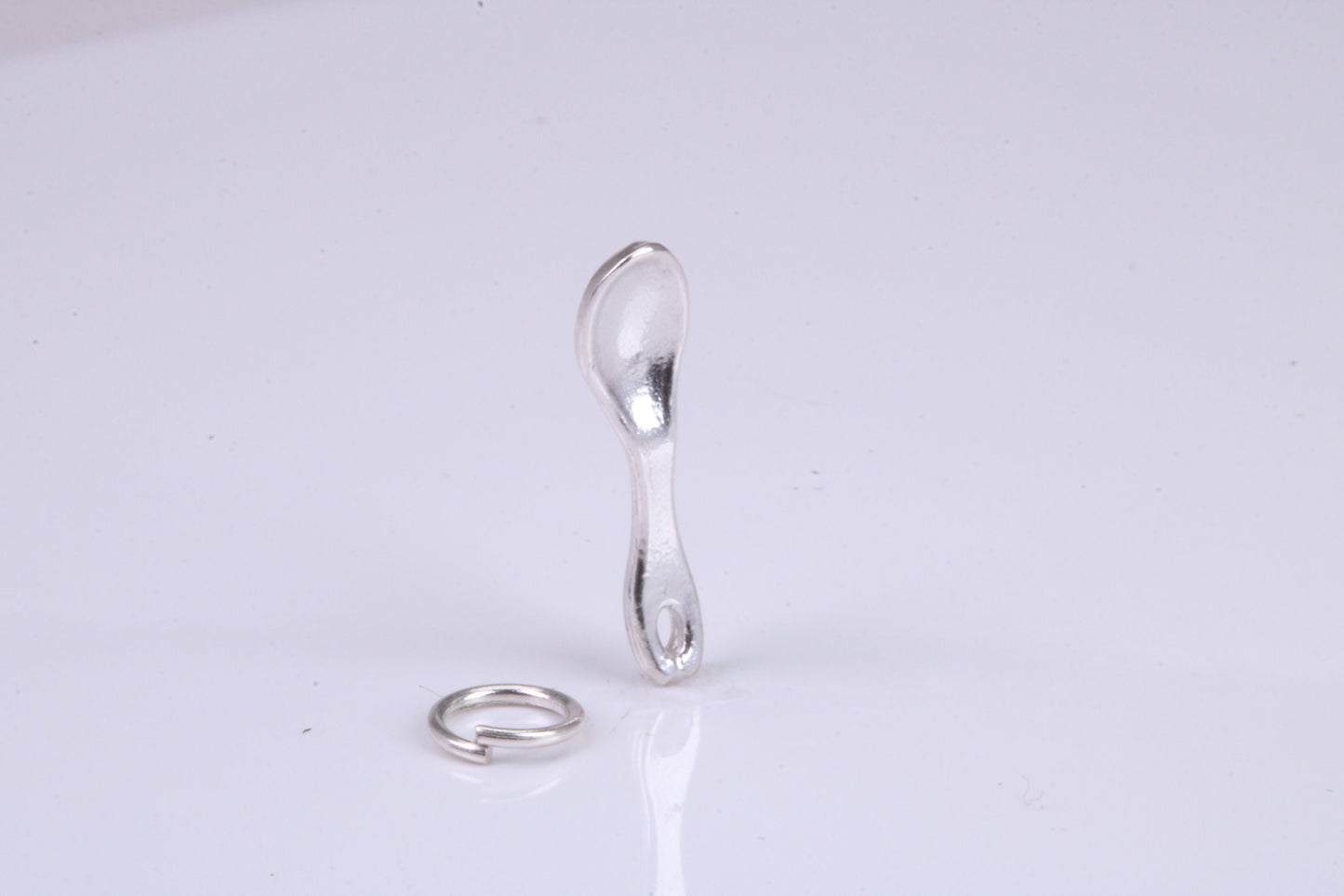 Spoon Charm, Traditional Charm, Made from Solid 925 Grade Sterling Silver, Complete with Attachment Link