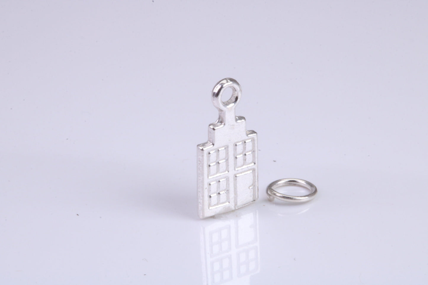 Office Building Charm, Traditional Charm, Made from Solid 925 Grade Sterling Silver, Complete with Attachment Link