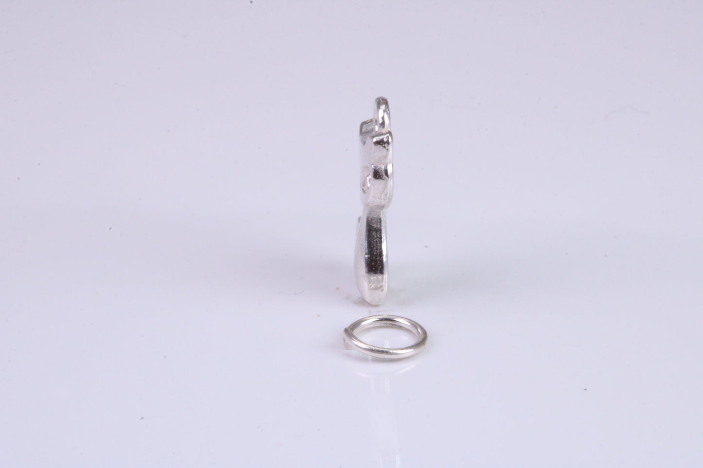 Cat Charm, Traditional Charm, Made from Solid 925 Grade Sterling Silver, Complete with Attachment Link