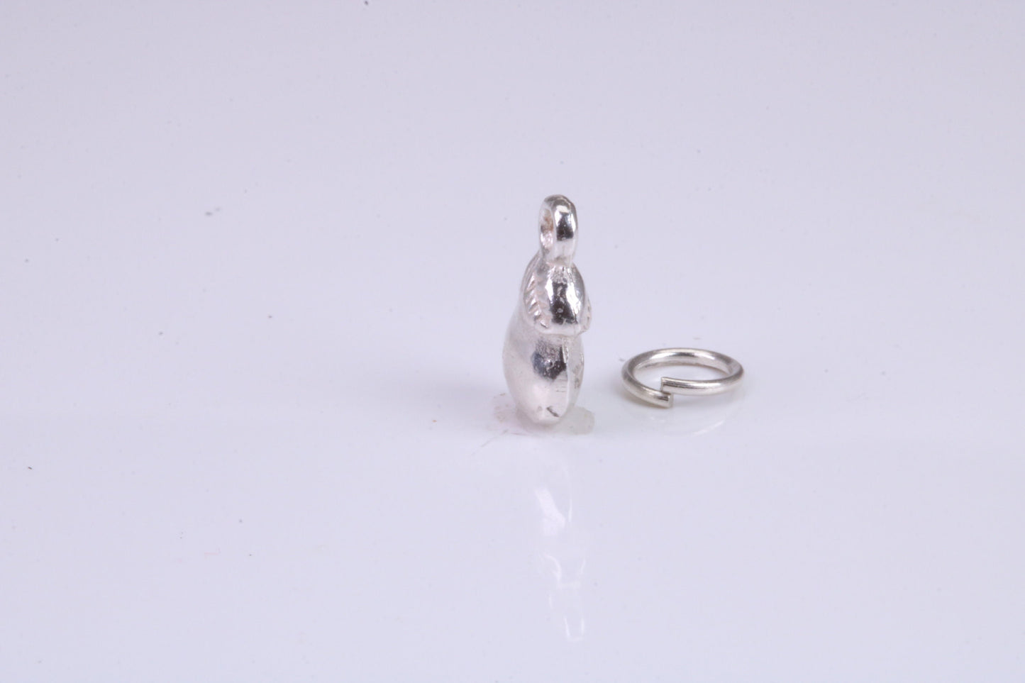Pear Charm, Traditional Charm, Made from Solid 925 Grade Sterling Silver, Complete with Attachment Link