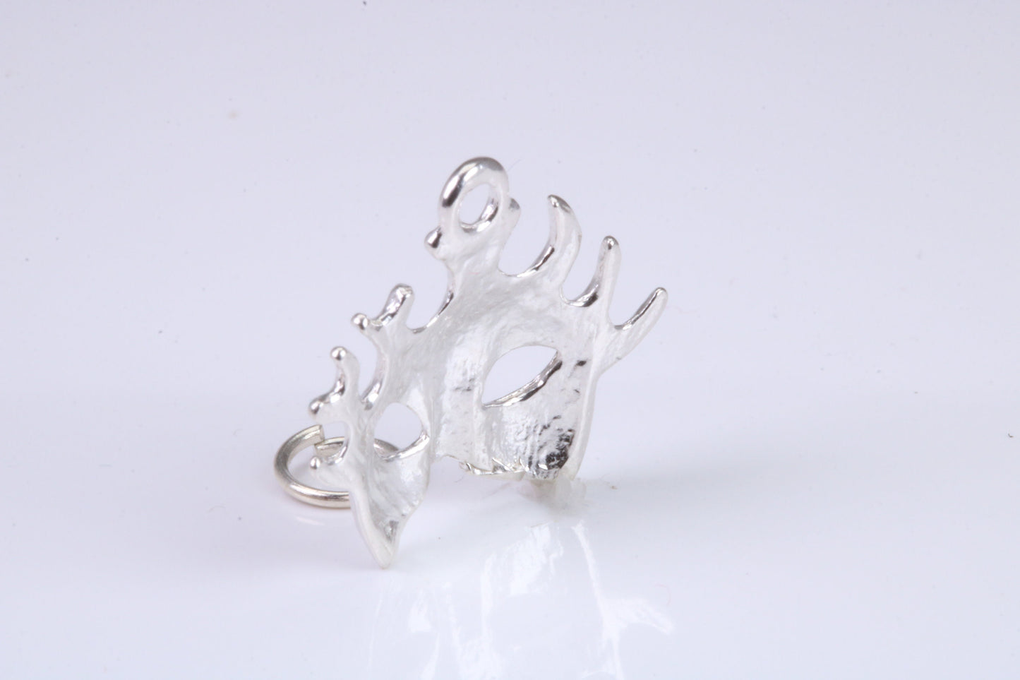 Pantomime Mask Charm, Traditional Charm, Made from Solid 925 Grade Sterling Silver, Complete with Attachment Link