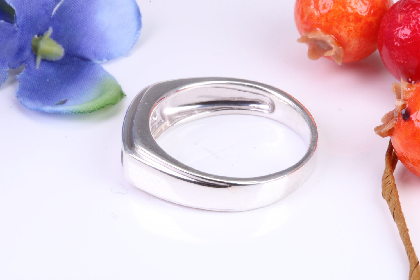 Gents Diamond set Signet Ring, Made from Solid Silver