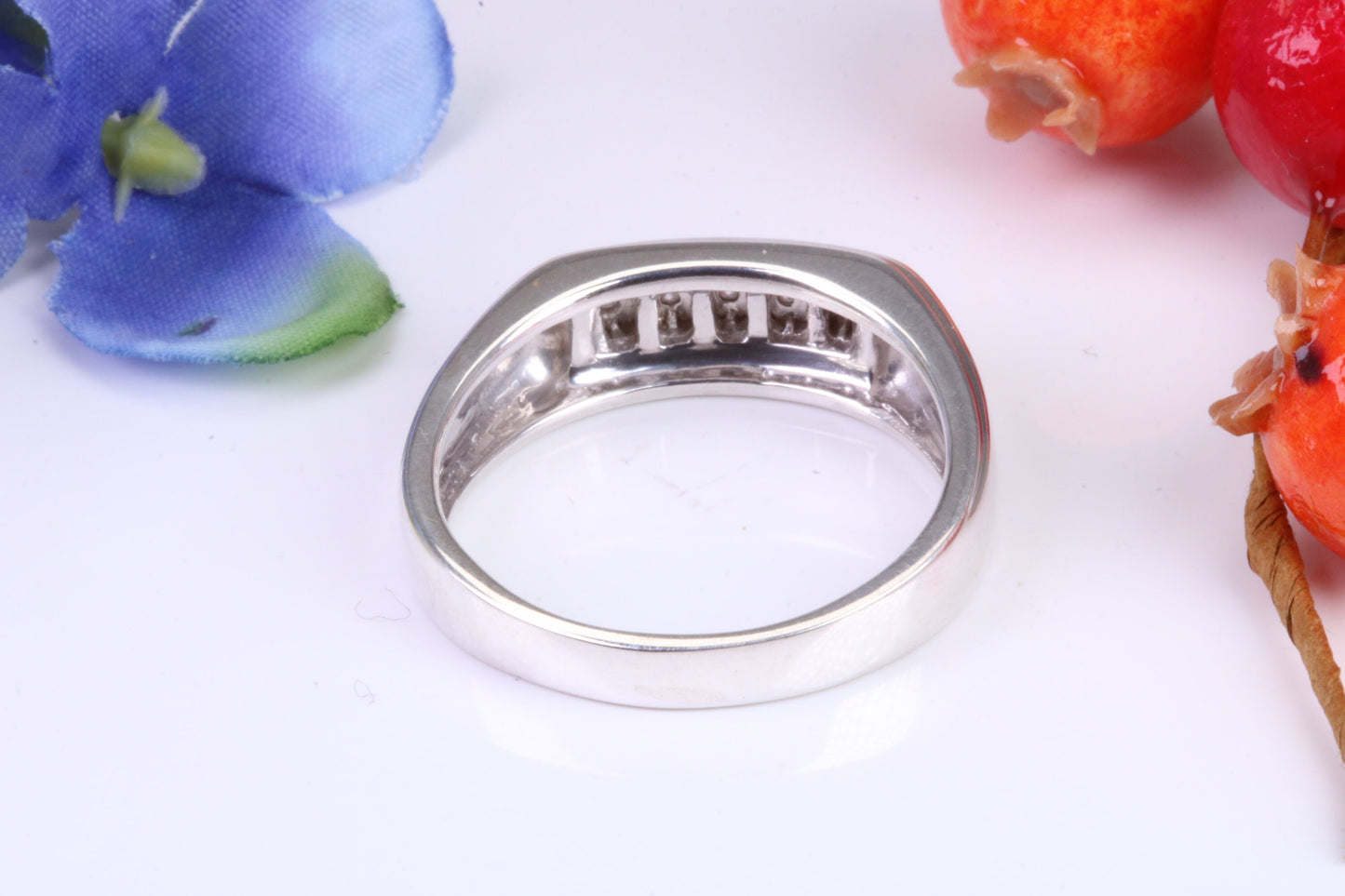 Gents Diamond set Signet Ring, Made from Solid Silver