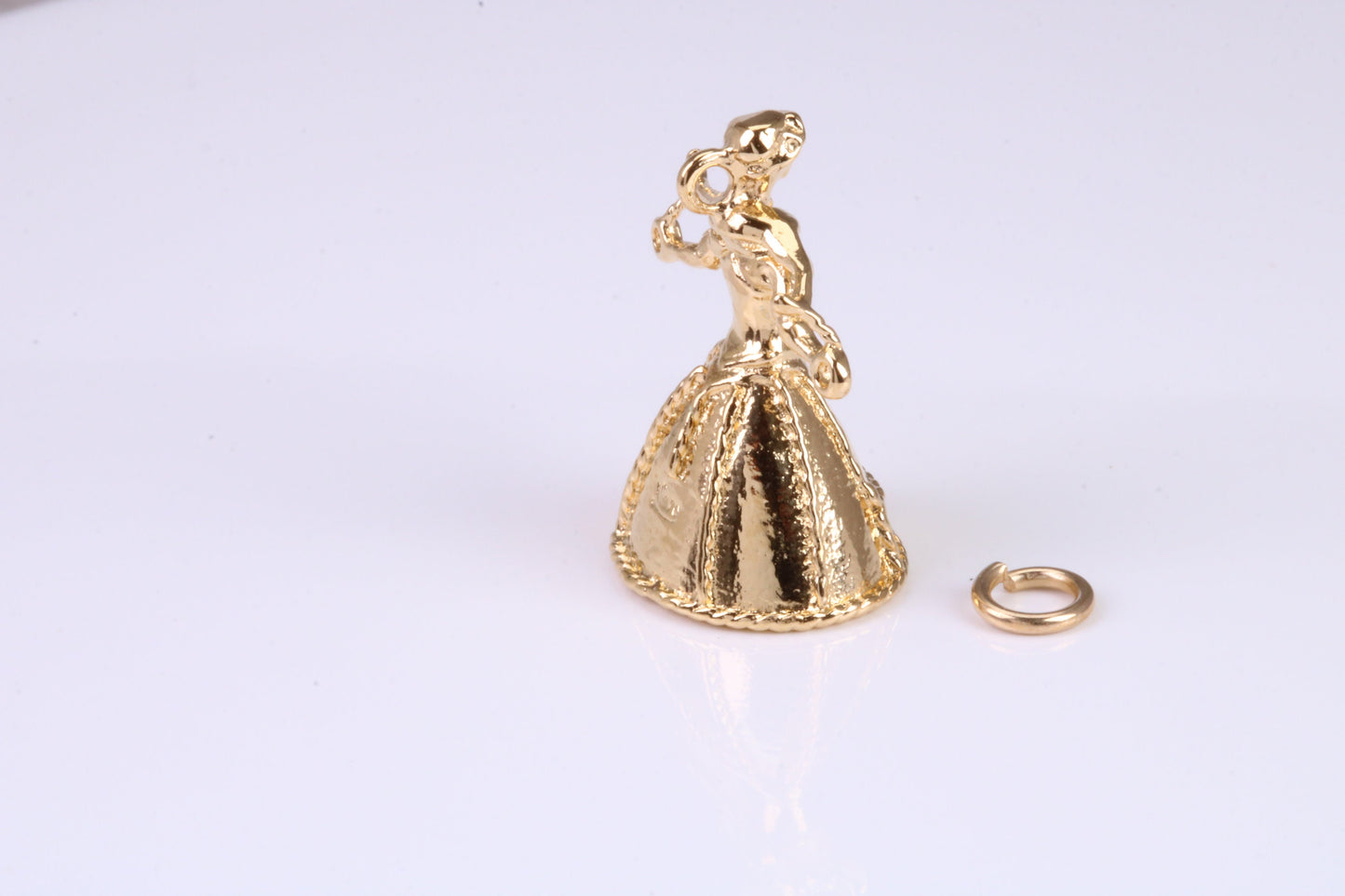Water Carrier Charm, Traditional Charm, Made from Solid Yellow Gold, British Hallmarked, Complete with Attachment Link