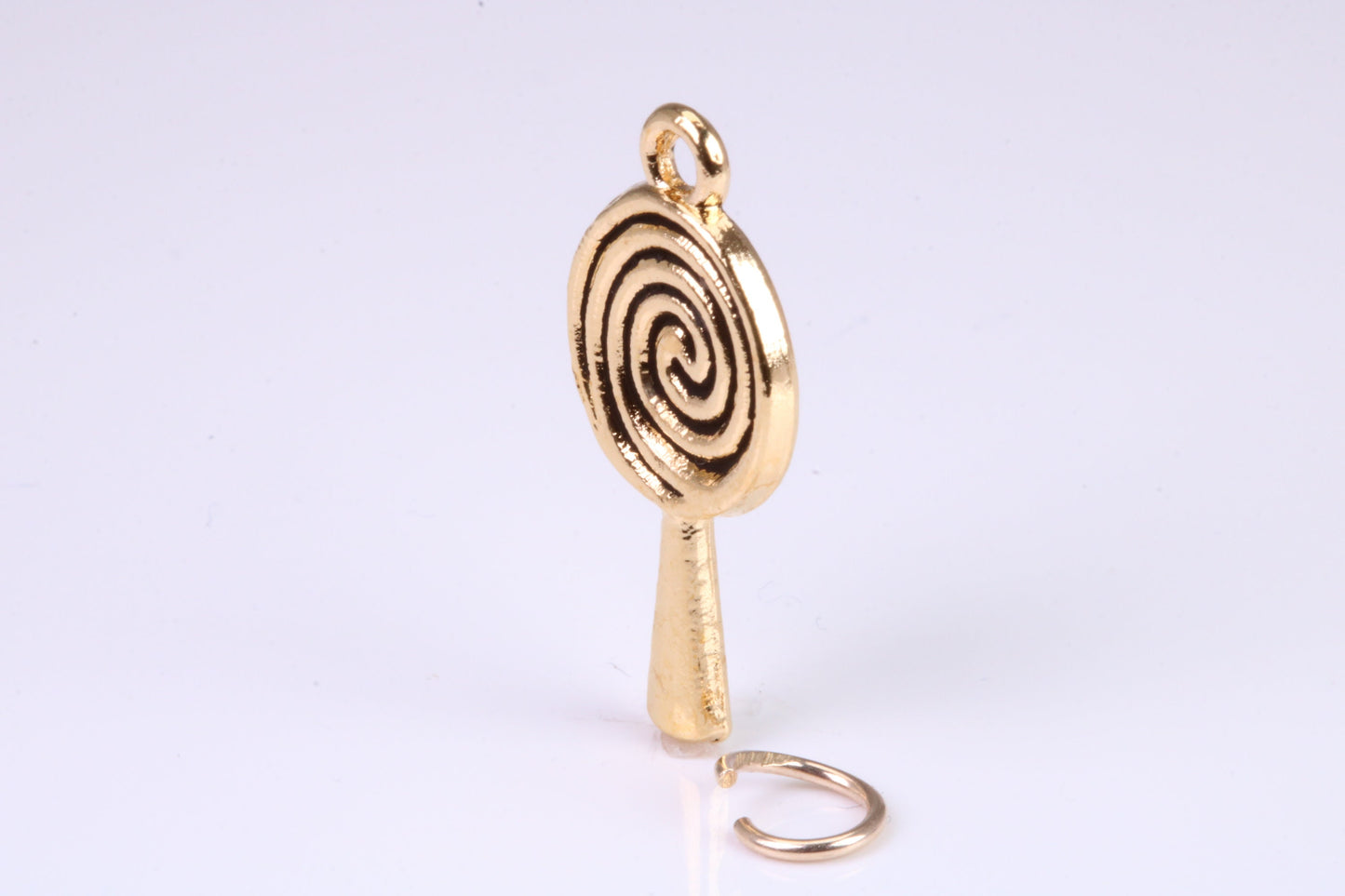 Spiral of Life Charm, Traditional Charm, Made from Solid Yellow Gold, British Hallmarked, Complete with Attachment Link