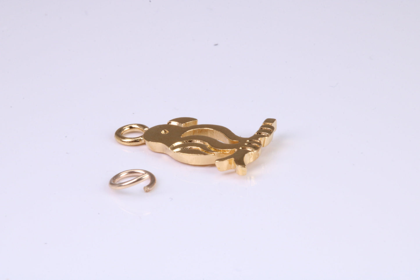 Parrot Charm, Traditional Charm, Made from Solid Yellow Gold, British Hallmarked, Complete with Attachment Link