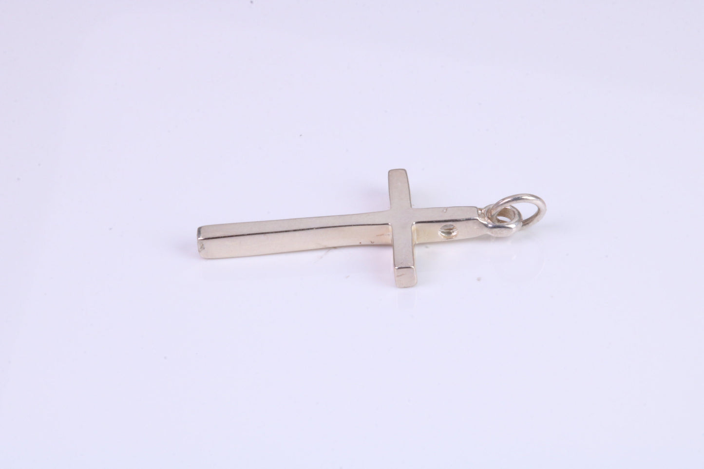 Small 25 mm Long Plain Polished Silver Cross, Made From Solid Cast Silver