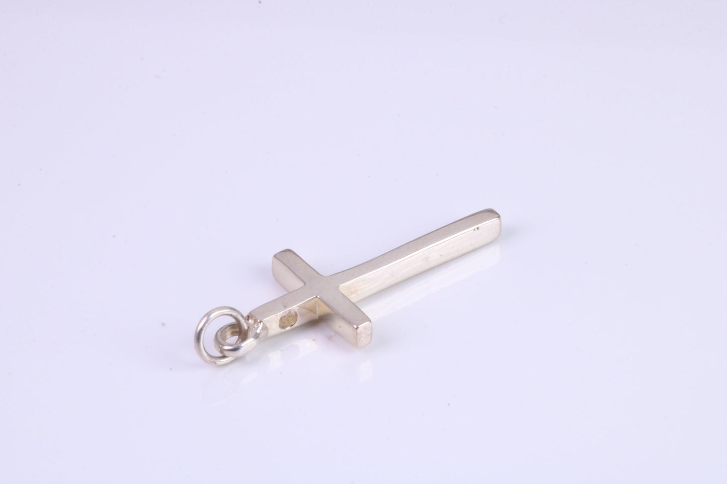 Small 25 mm Long Plain Polished Silver Cross, Made From Solid Cast Silver