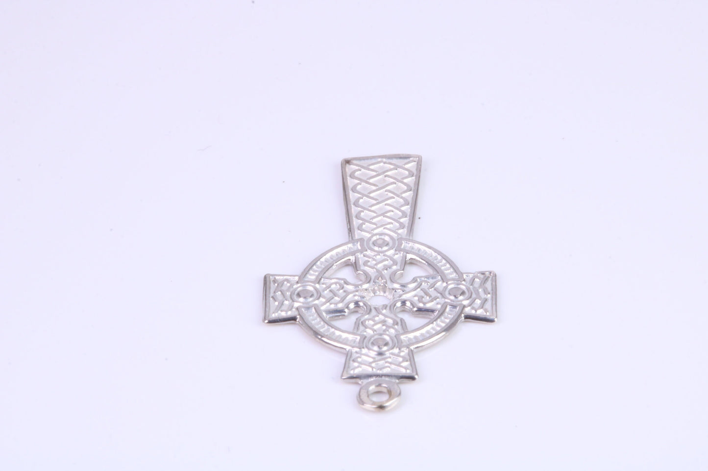 Small 25 mm Long Celtic Cross, Made From Solid Cast Silver, Complete With Silver Chain