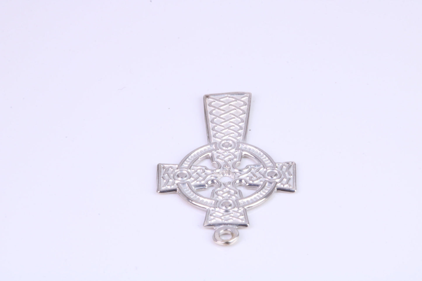 Small 25 mm Long Celtic Cross, Made From Solid Cast Silver, Complete With Silver Chain