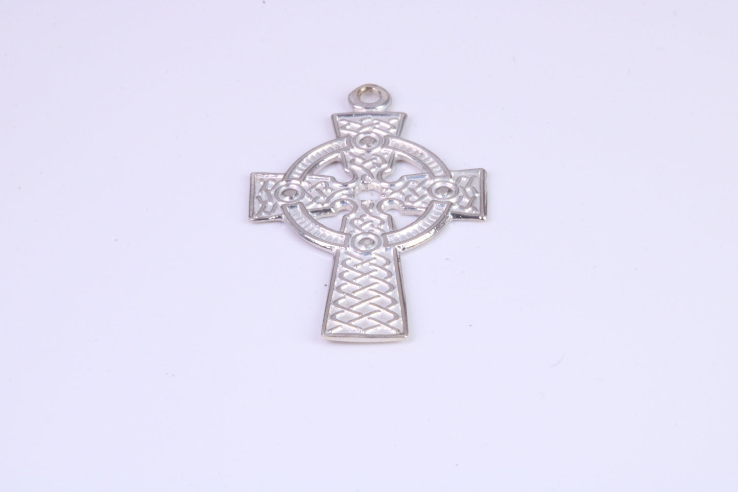 Small 25 mm Long Celtic Cross, Made From Solid Cast Silver, Complete With Silver Chain