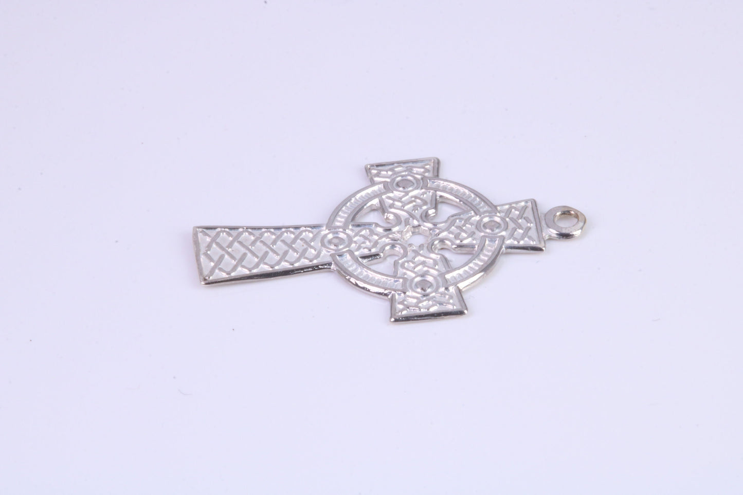 Small 25 mm Long Celtic Cross, Made From Solid Cast Silver, Complete With Silver Chain
