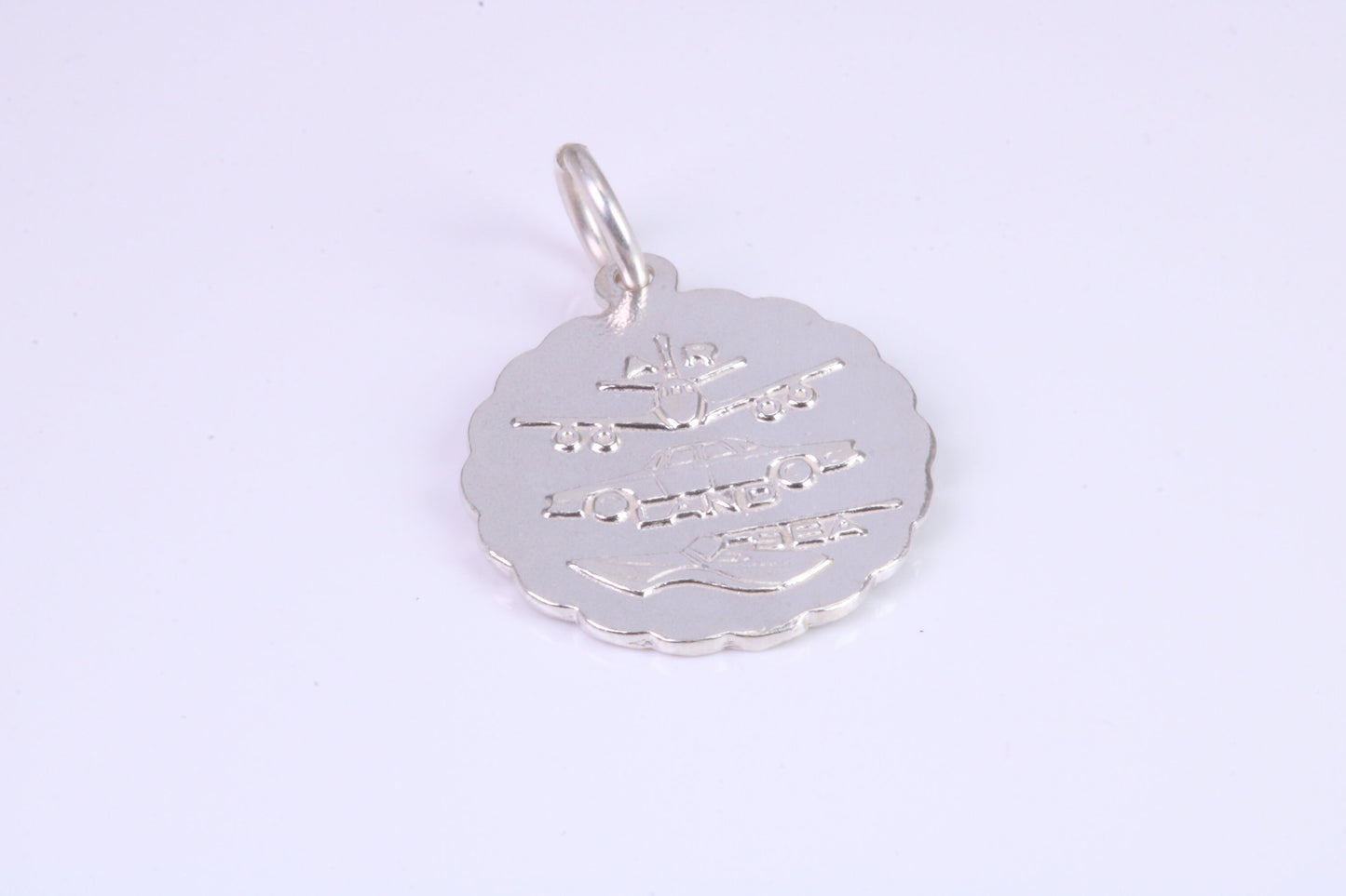 17 mm Round St Christopher, Made From Solid Cast Silver