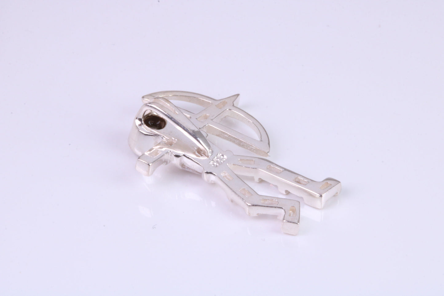 Archer Pendant, Made From Solid Cast Silver and set with Diamond White Cubic Zirconia