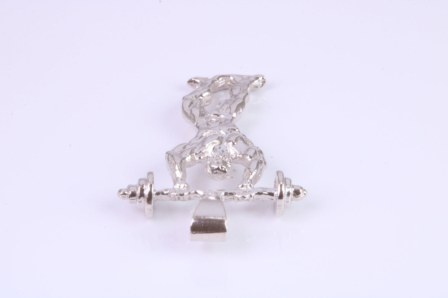 Body Builder Pendant, Made From Solid Cast Silver
