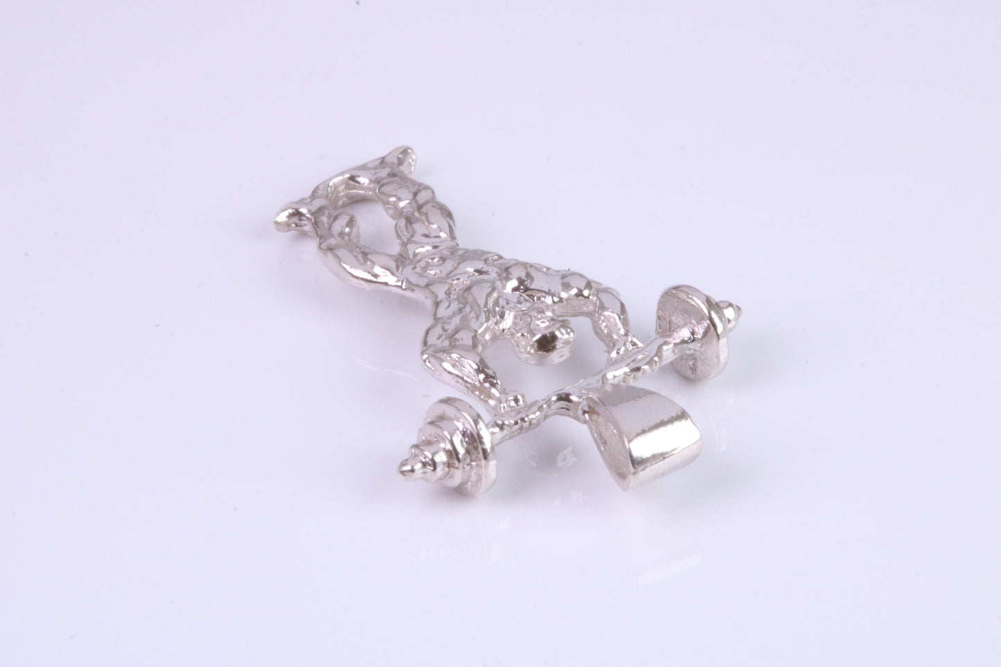 Body Builder Pendant, Made From Solid Cast Silver