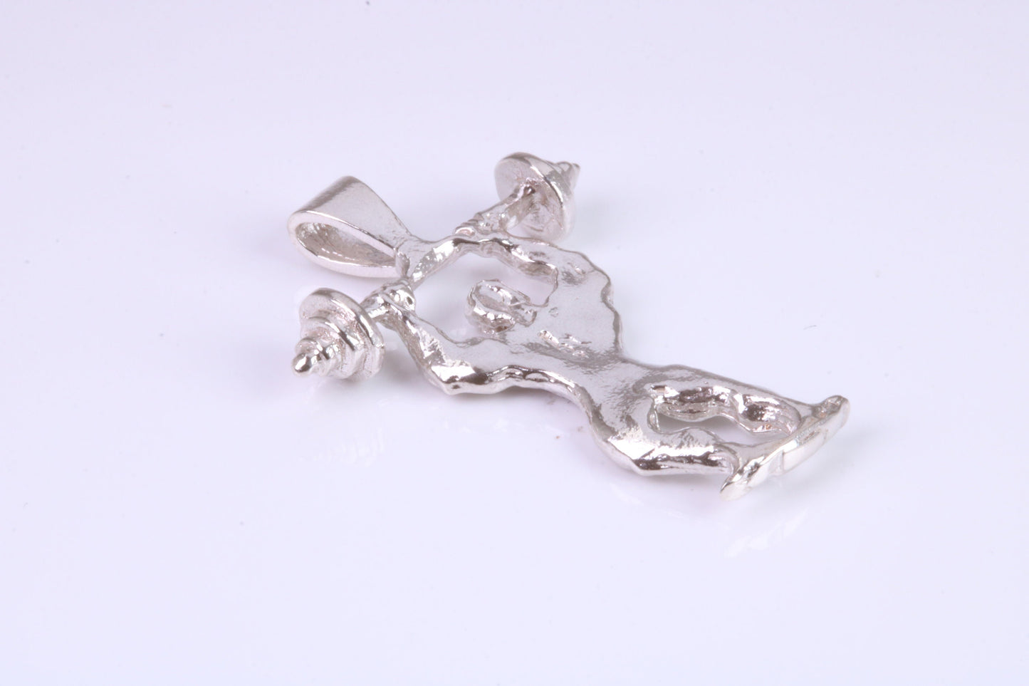 Body Builder Pendant, Made From Solid Cast Silver