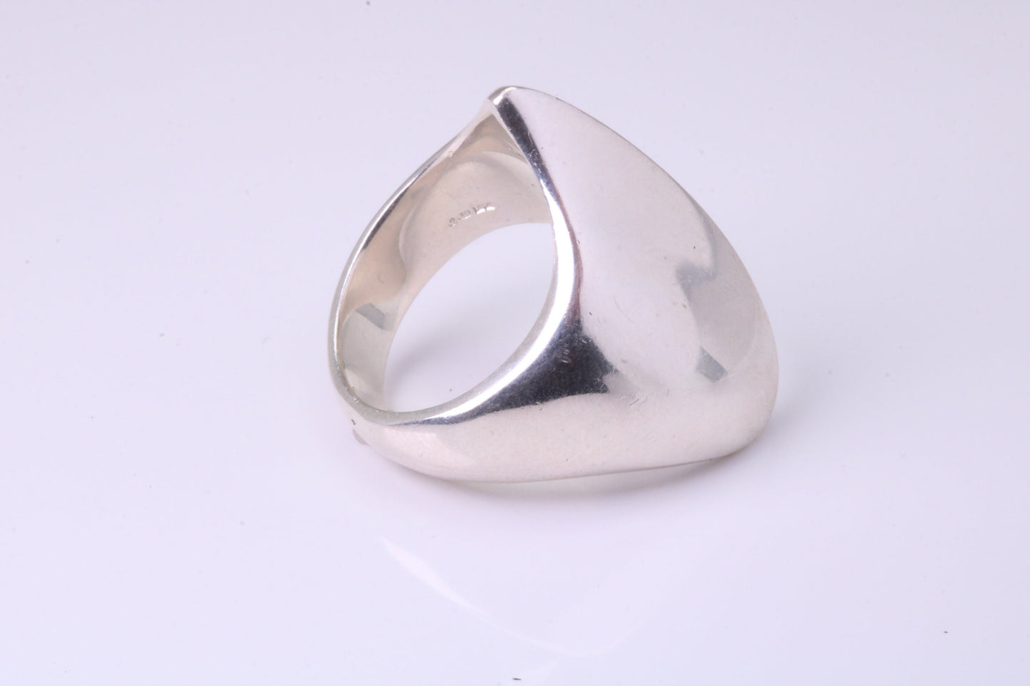 Large Abstract ring, made from solid cast sterling silver, very smooth and fluid lines with high polished finish