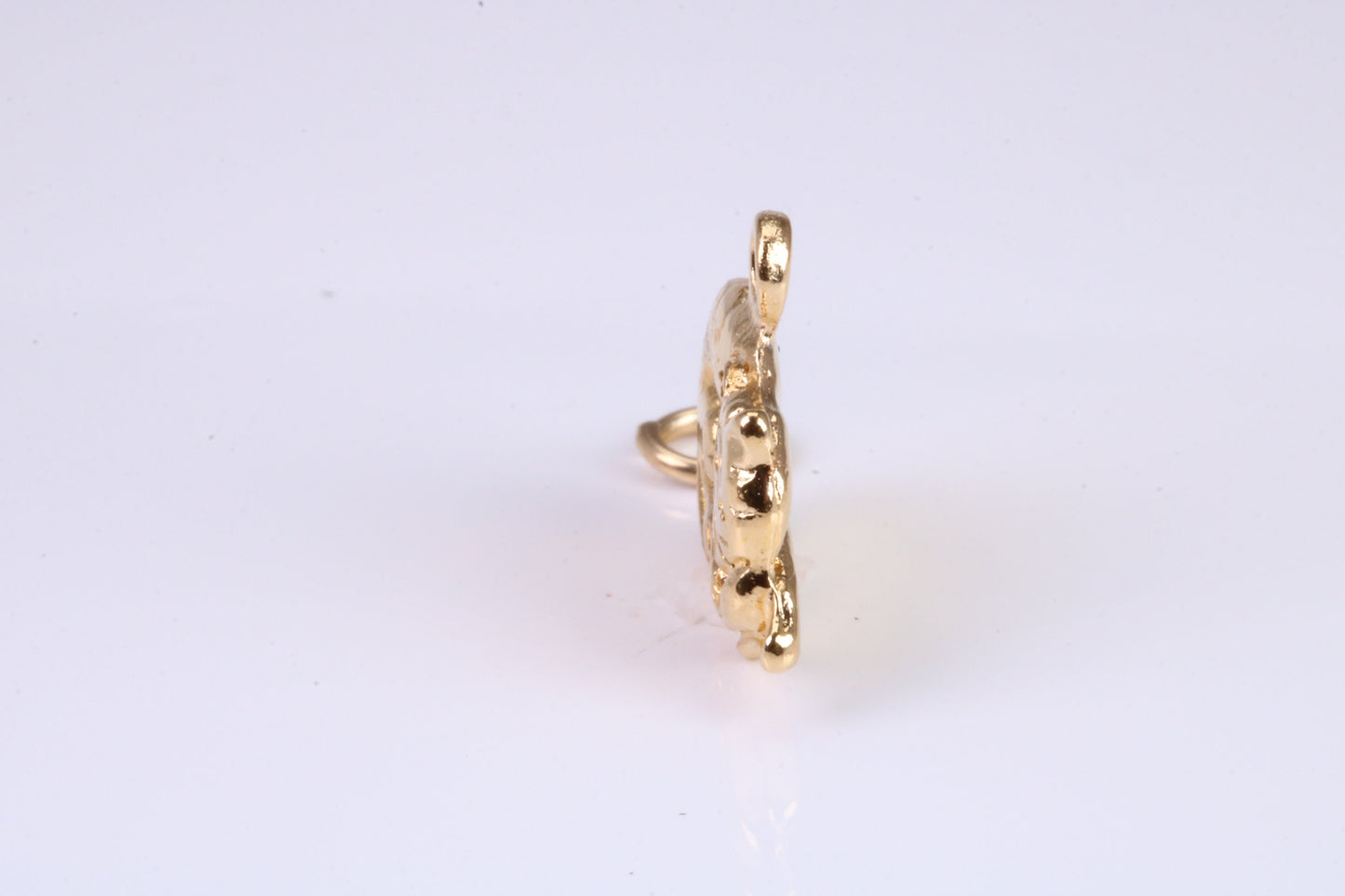 Cat Charm, Traditional Charm, Made from Solid Yellow Gold, British Hallmarked, Complete with Attachment Link