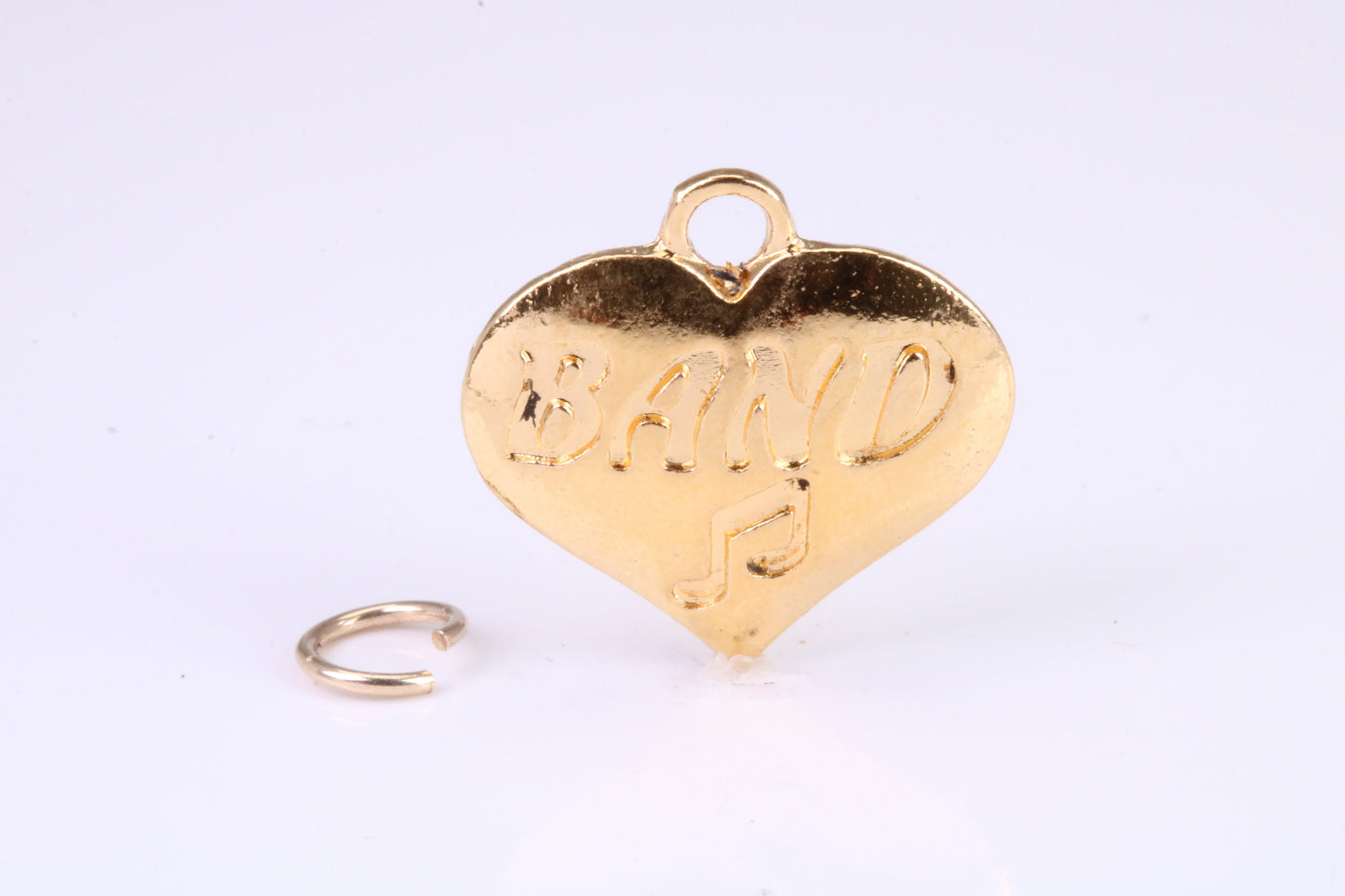 Love Band Charm, Traditional Charm, Made from Solid Cast Yellow Gold, British Hallmarked, Complete with Attachment Link