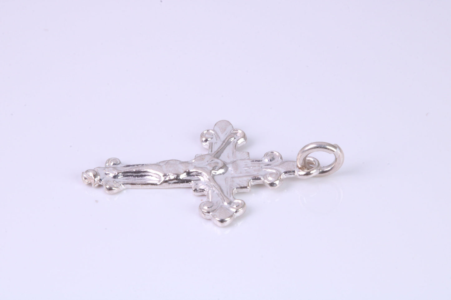 Small 26 mm Long Crucifix Necklace, Made From Solid Cast Silver, Complete With Silver Chain