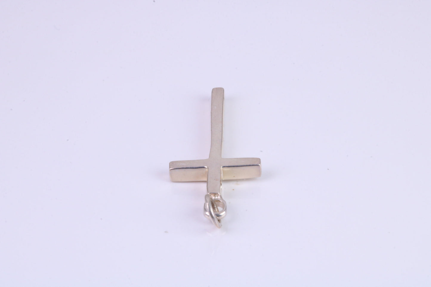 Small 25 mm Long Plain Polished Silver Cross, Made From Solid Cast Silver