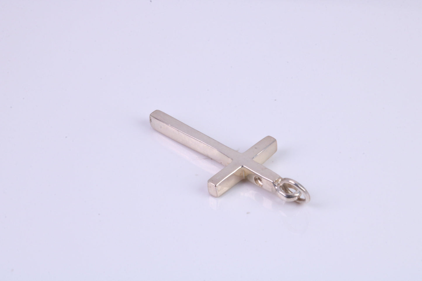 Small 25 mm Long Plain Polished Silver Cross, Made From Solid Cast Silver