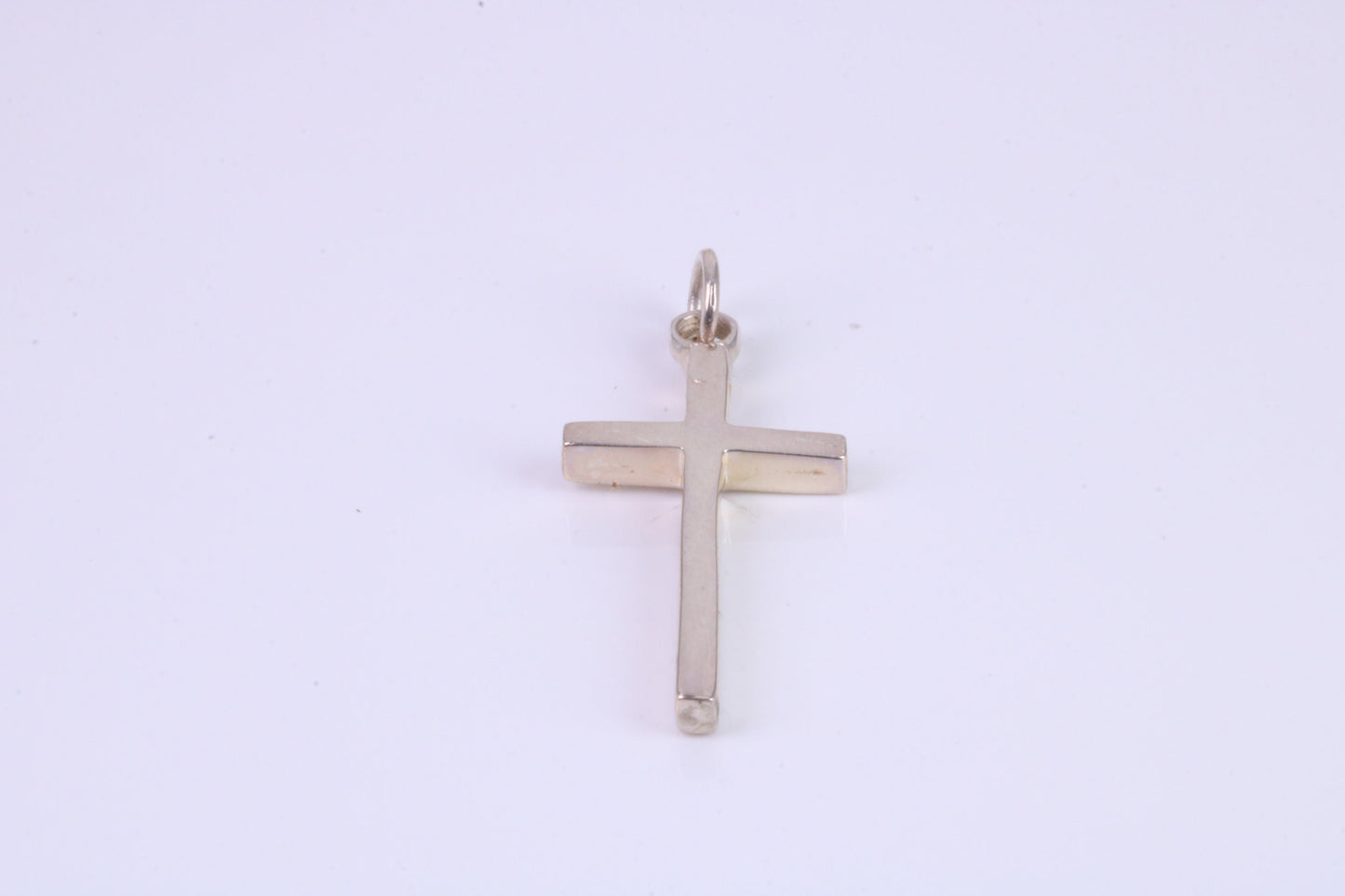 Small 25 mm Long Plain Polished Silver Cross, Made From Solid Cast Silver