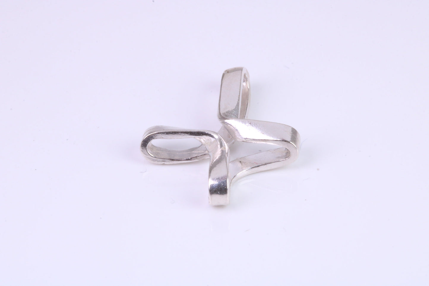 25 mm Long Plain Polished Silver Cross, Made From Solid Cast Silver