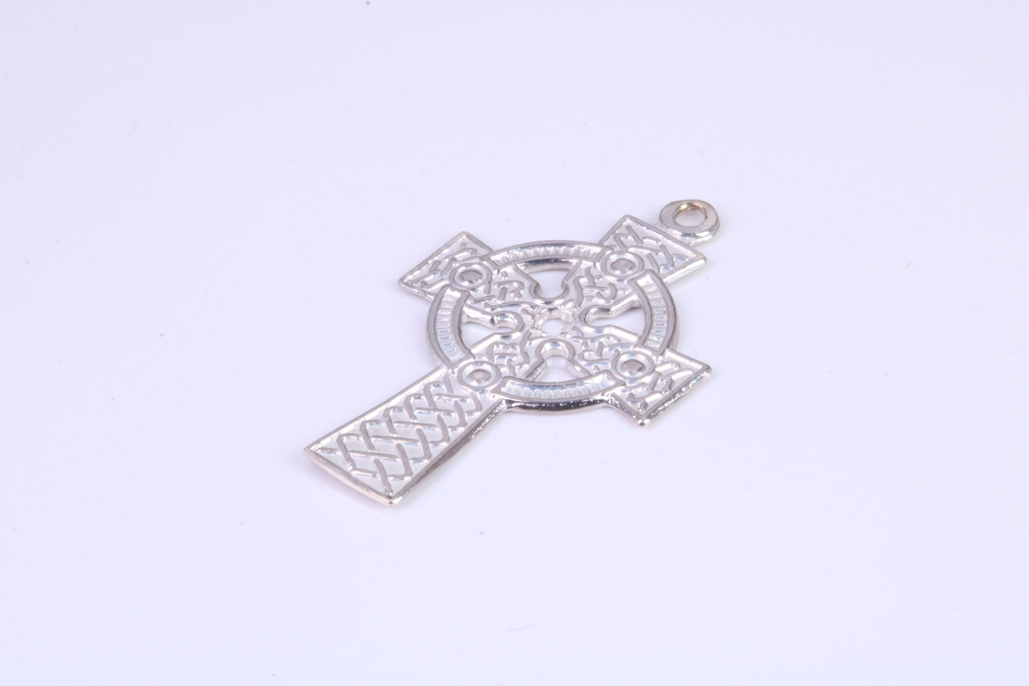 Small 25 mm Long Celtic Cross, Made From Solid Cast Silver, Complete With Silver Chain