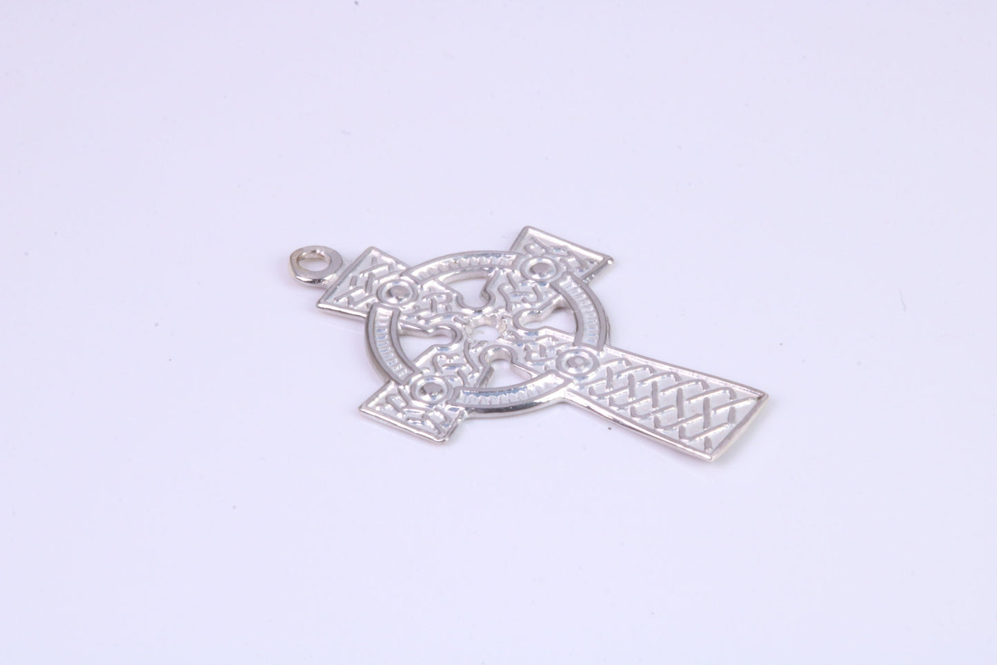 Small 25 mm Long Celtic Cross, Made From Solid Cast Silver, Complete With Silver Chain