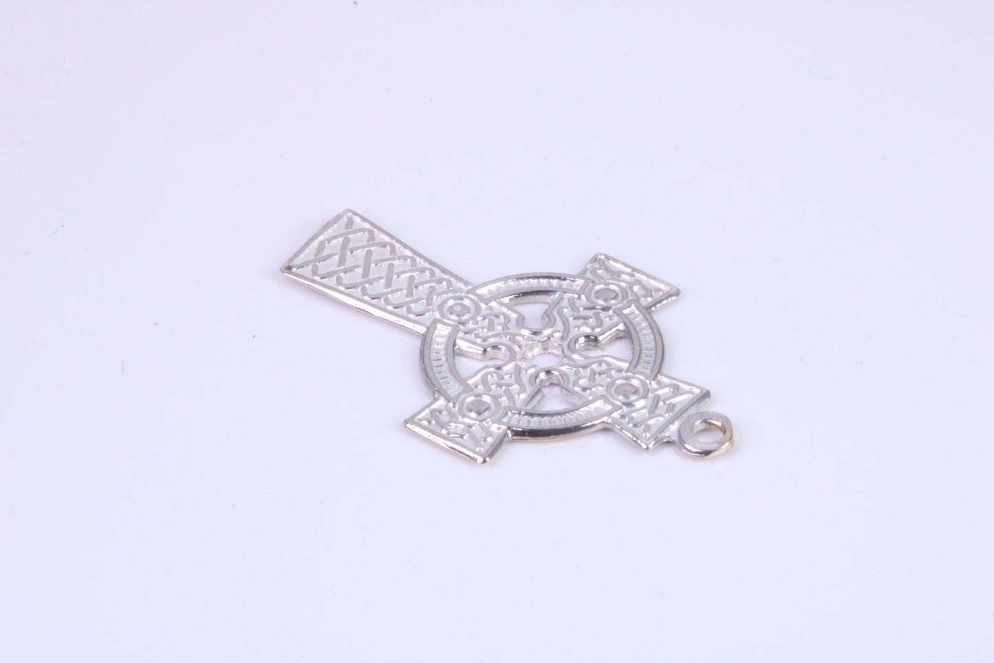 Small 25 mm Long Celtic Cross, Made From Solid Cast Silver, Complete With Silver Chain